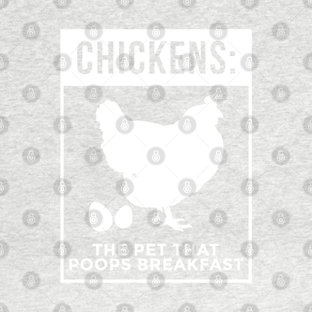 Chickens The Pet That Poops Breakfast Humorous Funny Graphic by SassySoClassy